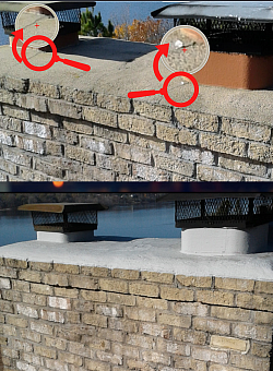 South Side of Chimney, Before 