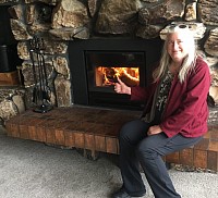 Satisfied Customer Joanne with her new Fireplace Insert