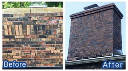 Before & After Chimney Rebuild