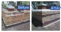 Chimney Rebuild, Before & After