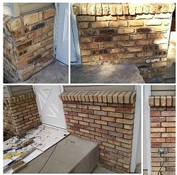 Before and After brick siding